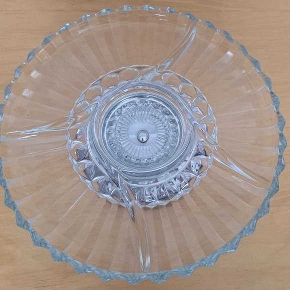 Kromex glass vintage Lazy Suzan appetizer tray serving tray platter made  in USA - Picture 3 of 12